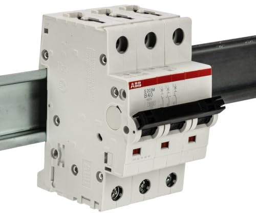 ABB Protecta Plus S203M-B40 Miniature Circuit Breaker • 3 Pole • 40A Type B • 440V AC / 12V DC • 10kA Breaking Capacity • DIN Rail Mount • System pro M Compact • Industrial MCB • 2CDS273001R0405