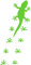 Samunshi® Gecko Fußabdrücken Aufkleber Gecko Sticker 4,7 x 10cm lindgrün