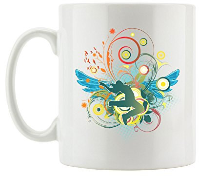 Pixxprint Street VIP-Star Clubwear Party Fashion Tasse, ca. 300ml Fassungsvermögen, Keramik Weiß, Spülmaschinenfest