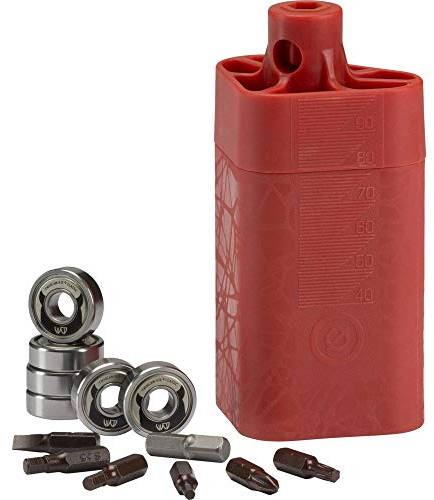 Powerslide Kugellager Wicked ABEC 5, Silber/Rot, 1