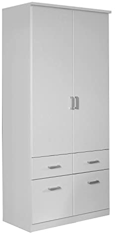 Kleiderschrank Schlafzimmerschrank Drehtürenschrank | Alpinweiß