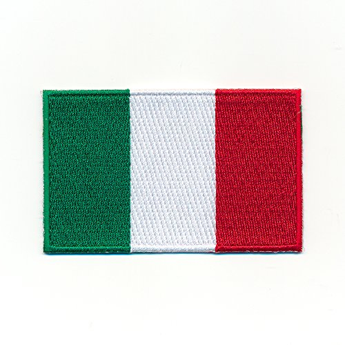 40 x 25 mm Italien Italia Rom Neapel Flagge Patch Aufnäher Aufbügler 0919 A