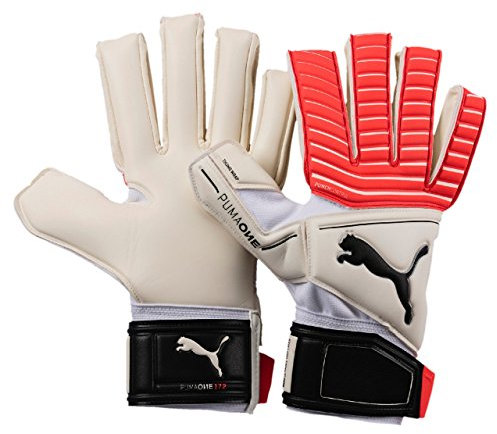 Puma One Grip 17.2 IC Torwarthandschuhe weiß-rot-schwarz PUMA WHITE-FIERY CORAL-PUMA BLACK, 10