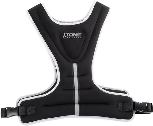 Tone Fitness Damen 8-Pound Gewichtsweste, Schwarz, 8 Pound