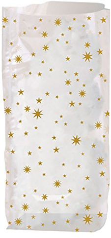 Ursus 6080000 - Geschenk Bodenbeutel Sterne, ca. 18 x 30 cm, 10 Stück