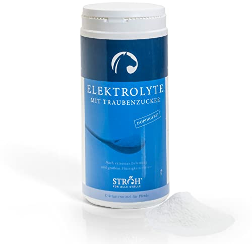 STRÖH Elektrolyte für Pferde + Traubenzucker (1,5kg) • Mineralsalz Pulver Pferd • Mineralfutter mit Biotin, Eisen, Zink, Selen etc. • Vitamine für Pferde