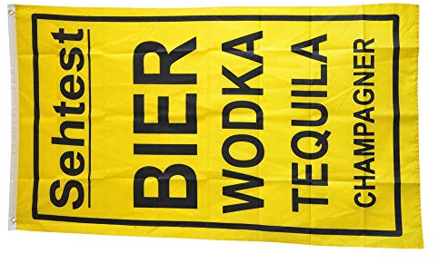Flaggenfritze® Flagge/Fahne Bier Sehtest - 90 x 150 cm