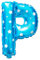 Justfox - Buchstaben Luftballon 40CM Folienballon Blau P