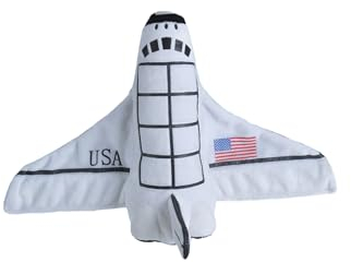 Wild Republic Huggers Space Shuttle Kuscheltier für Babys, Schnapparmband mit Druckknopf-Mechanismus, Geschenk für die Babyparty, Ökologisches Spielzeug, Recycling-Füllung, 20 cm