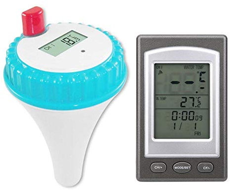 MAGT Thermometre Piscine Flottant Thermometre Piscine WiFi, Flottant Thermomètre de Piscine à Distance sans Fil Température de l'eau numérique Gaug for Piscine intérieure extérieure Spa et Baignoire