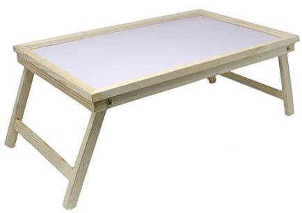 Vetrineinrete® Vassoio per Colazione a Letto Divano tavolino con Gambe richiudibili in Legno per decoupage Supporto per pc Notebook P9