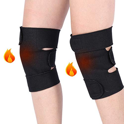 Ginocchiera per terapia magnetica, auto-riscaldante, in regolabile, supporto per il sostegno dell'artrite per alleviare il dolore, per donne e uomini, 1 paio