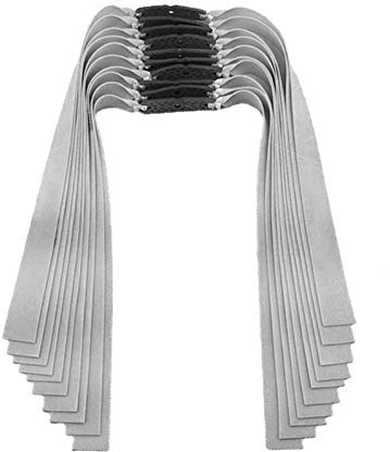 CUHSPOL 10pcs Velocity Elastic Flat Rubber Band Replacement for Powerful Slingshot Shooting Hunting Catapult Elastic