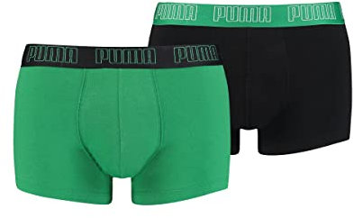 PUMA 2 er Pack Short Boxer Boxershorts Men Pant Unterwäsche kurz 100000884, Farbe:004 - Amazon Green, Bekleidungsgröße:L