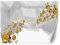 Feeby Papier Peint Intisse Effet 3D Graphisme Abstrait 300x210 cm or Moderne Panoramique XXL Photo Mural Muraux Chambre Bureau Salle Illusion 3D Diamants Cristaux
