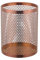 Meisha Cubo de basura de malla circular, cesta de basura para baños, cocinas, oficinas en casa, habitaciones de dormitorio, 28,5 cm x 22 cm, oro rosa