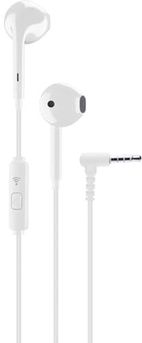 cellularline | Voice Capsule | Auriculares cápsula con Cable y micrófono - Jack 3,5 mm - Color Blanco