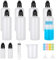 Furuising 8Pcs 100ml Plastic Dropper Bottle, Empty Squeezable Dropper Bottles, Paint Dropper Bottles with 2Pcs 10ml Eye Dropper Bottle, Syringe, Funnel Measuring Cup for Liquid Laboratory