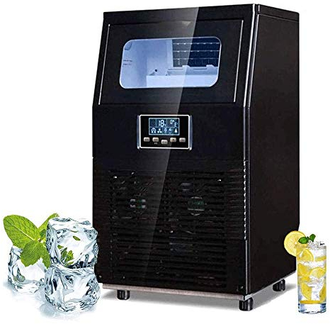 Commercial Ice Maker Machine, 88 LBS/24H Automatic Freestanding Stainless Steel Ice Maker Undercounter