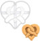 BAKERLOGY Herzförmige Brezel Ausstechform - Detailliertes Keksausstecher-Design zum Backen und Basteln, ideal für Fondant, Teig, Ton