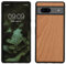 kwmobile Housse Compatible avec Google Pixel 7a Coque - Étui de Protection Rigide en Bois avec Cadre en TPU - Marron Bois de Cerisier