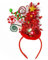 Yean LED Serre-tête sapin de Noël avec étoile Lumineux chapeau de Noël, bandeau pour cheveux de Père Noël, rave, décorations de fête(rouge)