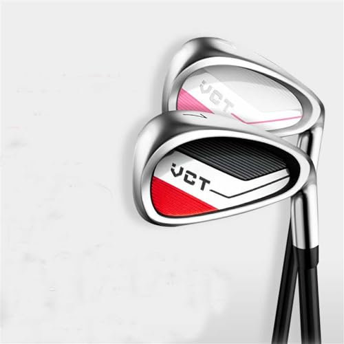 Mazza da golf Premium #7 in ferro con manico in grafite/acciaio per prestazioni imbattibili e presa comoda, ferro da golf per donne e uomini (rosso, albero in acciaio)