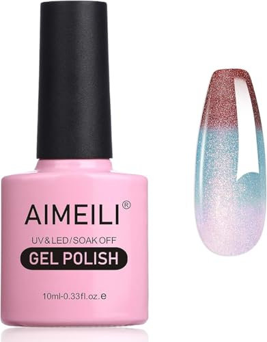 AIMEILI Chameleon Gel Nagellack, Farbwechselnder Soak-Off UV/LED Gellack 10ml - 004, einfach aufzubringen