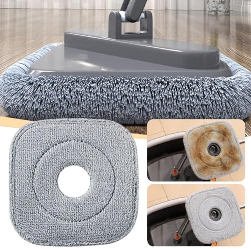 Almohadillas de microfibra de repuesto para fregona cuadrada, cabezal de fregona reutilizable, almohadillas adicionales, repuesto ideal para limpiador de trapeador grueso