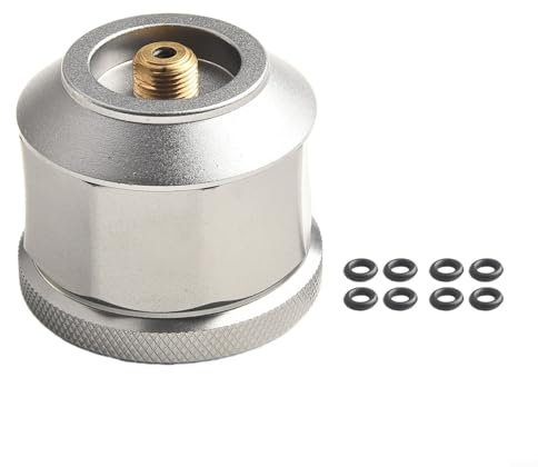 Camping Lamp Tank, Portable Aluminium Camping Lamp Empty Tank Refillable EN417 Lindal Valve Type Gas Canister(Only Tank)