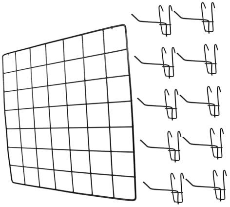 ULTECHNOVO 10stücke Drahtgitterwand Für Wand Gitterpaneel Mit Haken Zum Aufhängen Bildertafel Zum Aufhängen Wandregal Aus Draht Dekoration Für Hause Und Büro