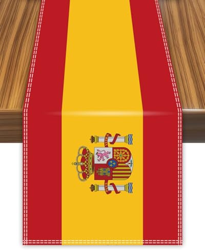 Tischläufer mit spanischer Flagge, für Esszimmer, Heimdekoration