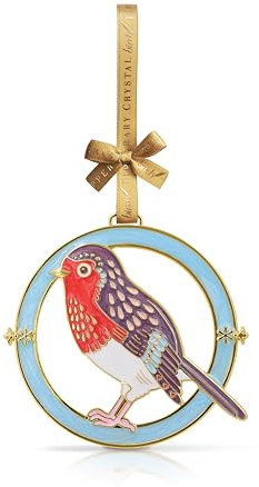 Tipperary Crystal Luxury Sparkle Christmas Hanging Decoration - Robin Birdy Design in Matching Gift Box Xmas Festive Décor - Christmas Tree Decoration - Perfect for Holiday Décor & Gifting