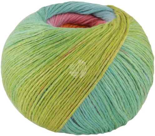 LANA GROSSA Cotonella | Weiches, bedrucktes Kettengarn aus unmercerisierter Pima Baumwolle | Handstrickgarn aus 100% Baumwolle (Pima) | 100g Wolle zum Stricken & Häkeln | 280m Garn FB 11