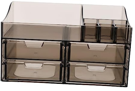 DIYEAH Kleinigkeiten Organizer Acryl Make-up Box Grau Lagerung Boxen Desktop Organizer Make-up Veranstalter