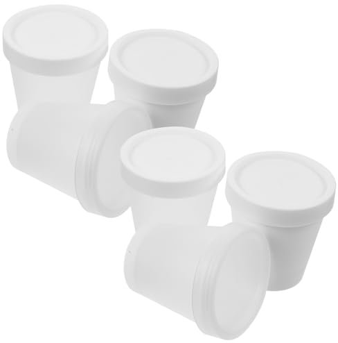 PEPLAYTAL 6pièces Conteneurs à Glace Réutilisables De Récipients De Stockage Transparent Pour Glace Fait Maison Boîte De Réfrigérateur Idéale Pour Fruits Et Autres Aliments