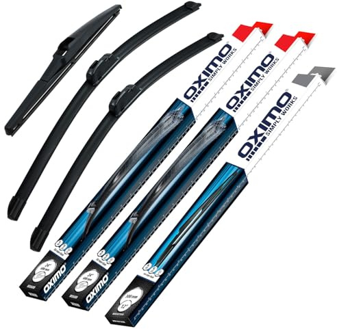 OXIMO Scheibenwischer für KIA Rio 3 III UB Fließheck 2011-2017 | Front und Heckscheibenwischer, 3er Set Wischerblätter - links 650 mm, rechts 400 mm, hinten 270 mm