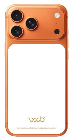 WAVEBLOCK EMF Blocker Sticker for iPhone 17 Pro Max - White | FCC Labested, 5G Shield, Patented Decal, WAVEBLOCK