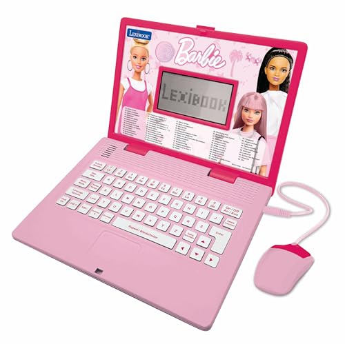 Lexibook, Barbie Educational Laptop for kids, JC598BBi3LXB | English/German, 124 activities, Learning games and music