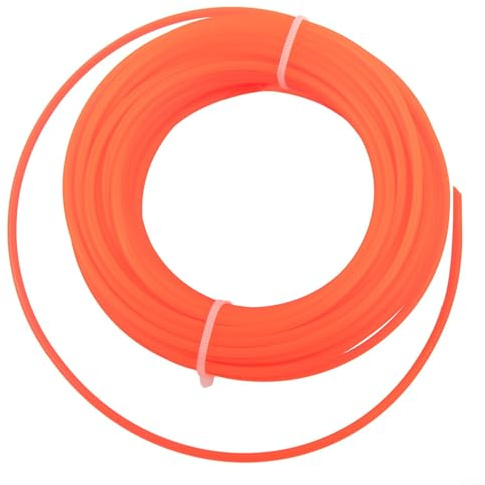 Trimmerschnur, strapazierfähig, 2,4 mm x 15 m, für Benzin-Trimmer, Drahtschnur zum Schneiden von Saitenersatz