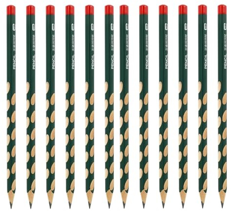 Alrens12 Stück Easy Start Dreikant Bleistift Dick HB Schreiblernbleistift Für Kinder 1. Klasse Rechtshänder Und Linkshänder
