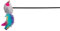 TRIXIE play stick for cats - play-stimulating catnip - with plush mouse - for hunting games - 50 cm - 4516