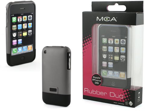MCA Rubber Duo Hülle für Apple iPhone 3G Silber