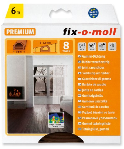 fix-o-moll D-Profildichtung 6 m 6 x 9 mm selbstklebend braun, 3565269