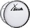 XDrum MBD-220 Marsch Bass Trommel, Fußball Pauke 20 x 12 (6,5 kg, 4 Ösen, Spannschrauben, inkl. Paar Schlägel, Tragegurte, Stimmschlüssel) weiß