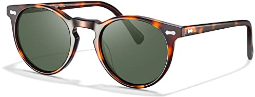 CARFIA Retro Polarisierte Damen Sonnenbrille Outdoor UV 400 Brille für Fahren Angeln Reisen, Acetat-Rahmen