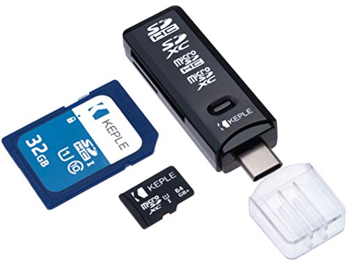 USB Typ C Kartenleser 3.1 Speicherkartenleser für SD, Micro SD, SDXC, SDHC UHS I 1 UHS1 Karten, kompatibel mit Laptop MacBook, Mac, Windows, Android, Kamera, Huawei, Samsung Adapter Writer