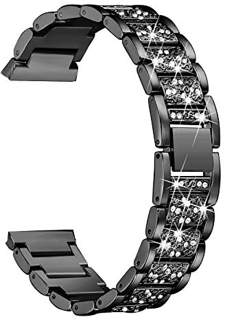 LvBu Armband Kompatibel für Michael Kors Bradshaw, Damen Metall Band Premium Edelstahl Bracelet Gurt für Michael Kors Access Bradshaw (Schwarz)