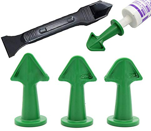 Dichtungsdüse und Abstreiferset Silikon-Dichtmittel Silikon Caulking Werkzeug set Glatter Finishing-Dichtungs-Tool-Kit für Badezimmer, Küche, Raum, Boden, Ecke-Schaber-Beauty Dichtmittelentferner