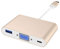 Cuxnoo Adaptateur USB C vers VGA, concentrateur USB-C multiport avec charge rapide de type C PD 60 W et USB 3.0 pour iPad Pro USB-C Thunderbolt 3, MacBook Pro, Retina, Air et plus